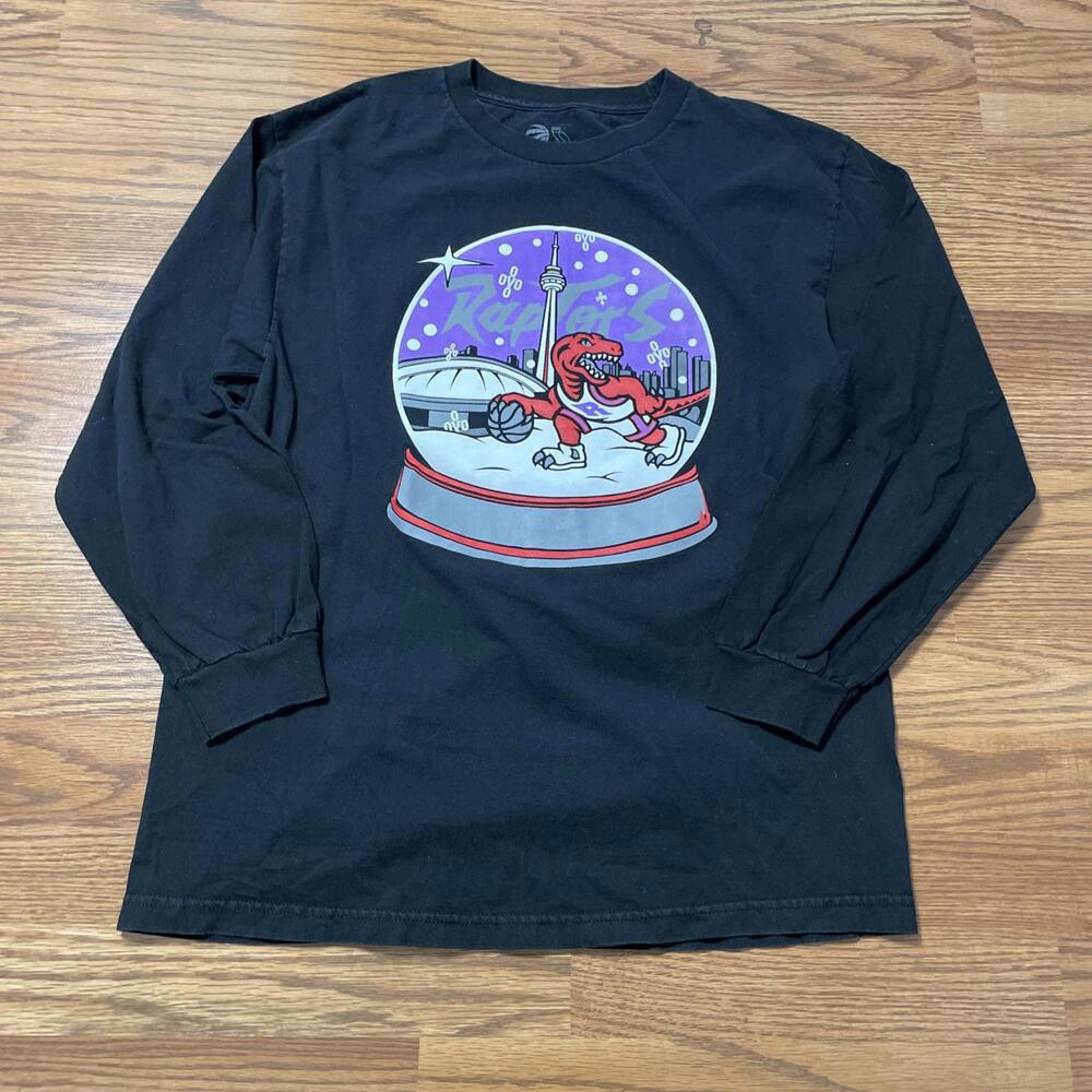 OVO X Toronto Raptors Special Edition Long Sleeved T-Shirt Heavy Cotton Black L